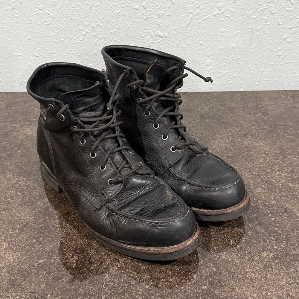 FRYE Distressed Leather Lace Up Boots